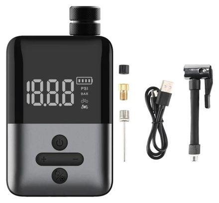 Mini-Elektropumpe/Kompressor intelligent Presta/Schrader USB-C 150 PSI – Digitalanzeige – 165g