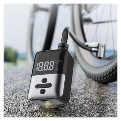 Mini-Elektropumpe/Kompressor intelligent Presta/Schrader USB-C 150 PSI – Digitalanzeige – 165g
