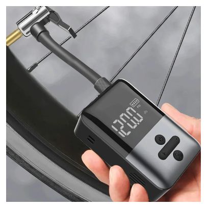 Mini-Elektropumpe/Kompressor intelligent Presta/Schrader USB-C 150 PSI – Digitalanzeige – 165g