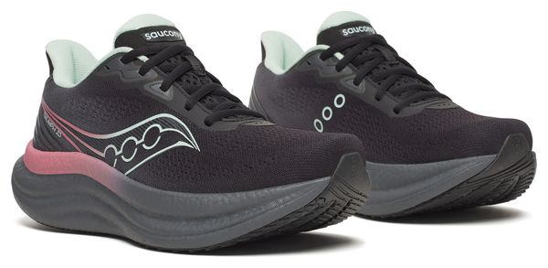 Saucony Triumph 23 Laufschuhe Schwarz/Rosa Damen