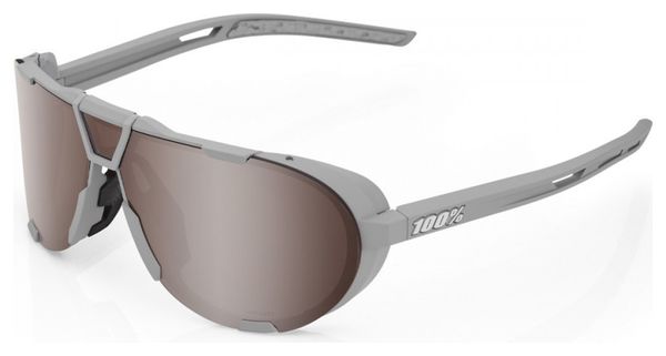 Lunettes 100% Westcraft Soft Tact Cool Gris - HiPER Miroir Silver