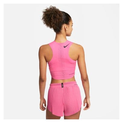 Nike Dri-Fit ADV AeroSwift Damen Crop-Top Pink Weiß
