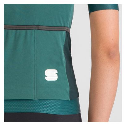 Maillot Sportful Supergiara de manga corta para mujer Verde