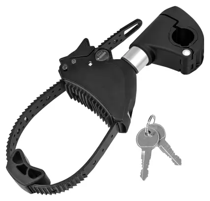 Eufab -  Fixe-cadre Court Amovible Ø 25 + 30 Mm Antivol Avec Collier De Serrage - Porte-vélos Eufab