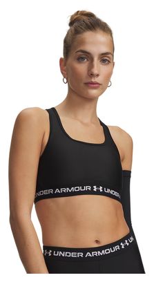 Under Armour Crossback Mid Sport-BH für Damen, schwarz