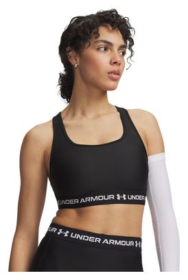 Under Armour Crossback Mid Sport-BH für Damen, schwarz