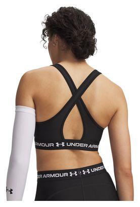 Under Armour Crossback Mid Sport-BH für Damen, schwarz