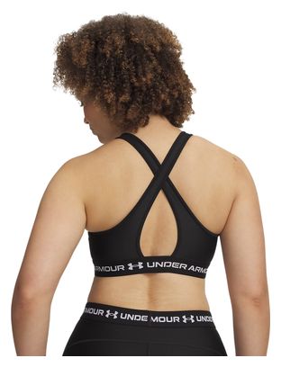 Under Armour Crossback Mid Sport-BH für Damen, schwarz