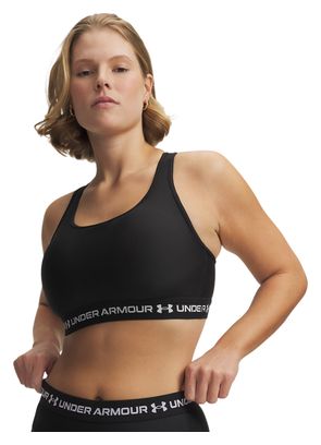 Under Armour Crossback Mid Sport-BH für Damen, schwarz