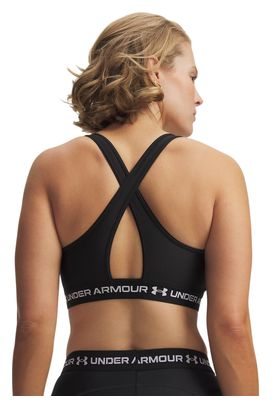 Under Armour Crossback Mid Sport-BH für Damen, schwarz