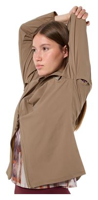 Giacca antivento NNormal Trail Wind marrone da donna