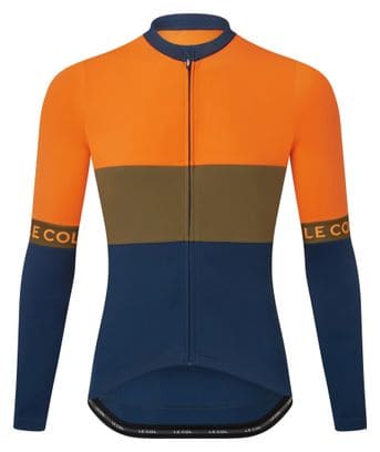 Maglia a maniche lunghe Le Col Sport blu/verde/arancio