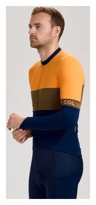 Maglia a maniche lunghe Le Col Sport blu/verde/arancio