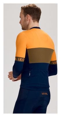 Maglia a maniche lunghe Le Col Sport blu/verde/arancio