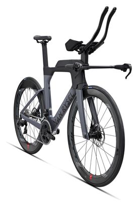 Van Rysel XCR Tri Triathlon Bike Sram Rival AXS 12S 700 mm Grigio Nero 2025