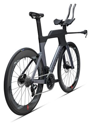 Van Rysel XCR Tri Triathlon Bike Sram Rival AXS 12S 700 mm Grigio Nero 2025