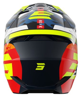 Casque Intégral Shot Furious Adulte Flash Bleu Jaune Fluo Brillant