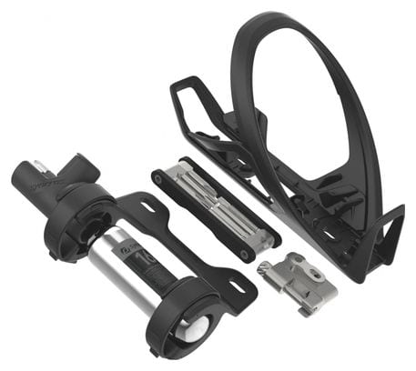 Syncros iS Cache Cage CO2 Bottle Cage Black + iS Cache 8CT Multi-Tool (8 funzioni) + Boundary CO2 Pump
