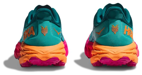 Hoka Speedgoat 5 Blue Orange Pink Trail Running Shoes