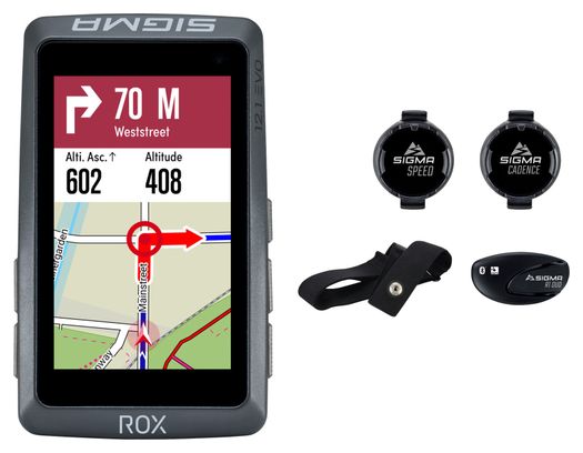 Compteur GPS Sigma Rox 12.1 Evo Pack Capteurs Cardio / Vitesse / Cadence