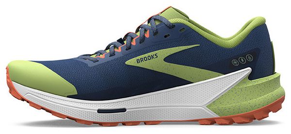 Chaussures Trail Brooks Catamount 2 Bleu Vert Orange Homme