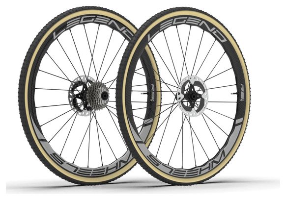 Paire de Roues Legend Wheels 35T CX RS⁴ - 12X100 - 12X142mm - DT 240 EXP - Disc Centerlock - Sram XDR