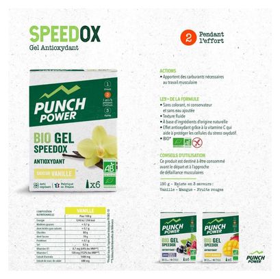 Punch Power Bio Gel SPEEDOX-Fruits rouges-Lot de 40
