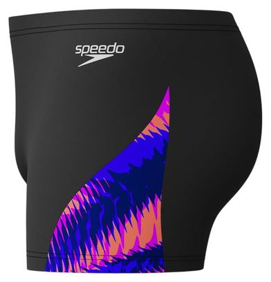 Bañador Speedo Eco+ Allov Digi V-Cut Aquashort Boxer Hombre Negro y Azul Marino