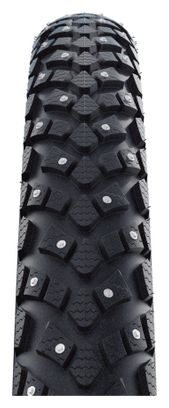 Pneu Ville Schwalbe Winter Plus 26'' Tubetype Rigide SmartGuard E-Bike E-25 Noir Réfléchissant 
