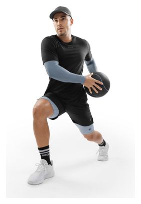 T-shirt fitness manches courtes homme Conquer Noir