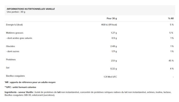 Whey Native Protimuscle® (1kg) - Nutrimuscle - Vanille - Whey Native