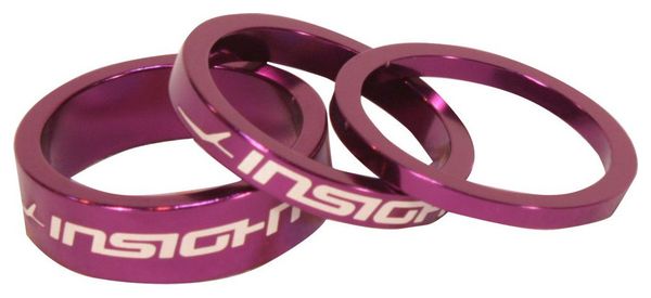 Insight 1-1/8'' x3 Spacers Purple