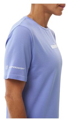 Compressport Training Ironman 2026 T-Shirt, blau/weiß, Damen