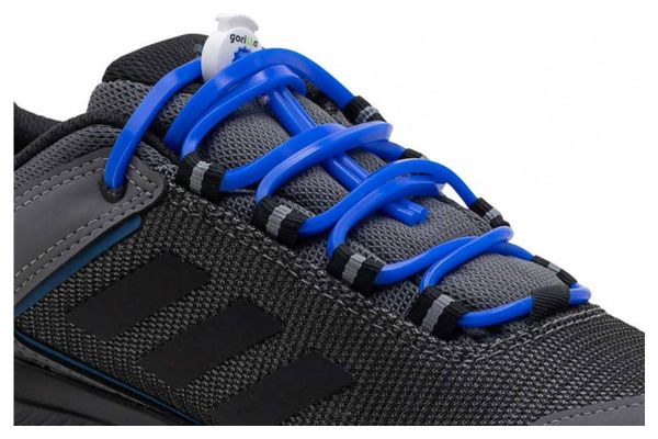 Lacets élastiques pour le trail - silicone - bleu roi