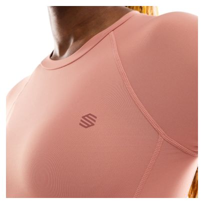 T-shirt fitness manches longues femme Poise Corail