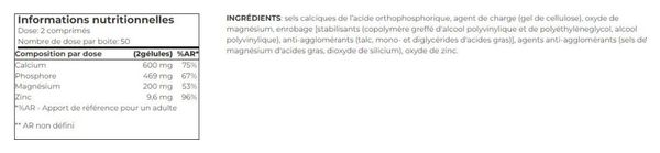 Calcium Zinc Magnesium (100 Tabs) - Biotech Usa -  Calcium
