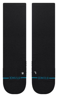 Calzini Stance Icon Mid Solid Ribbed Crew Socks Nero