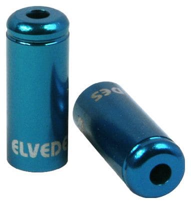 Elvedes Aluminum Brake Housing End Caps 5.0 mm 10 Pcs Blue