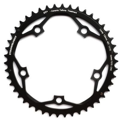 Stronglight Shimano / Sram Äußeres Kettenblatt 130 Lochkreis Typ S CT2 5-Speichen 2x10/11S Schwarz