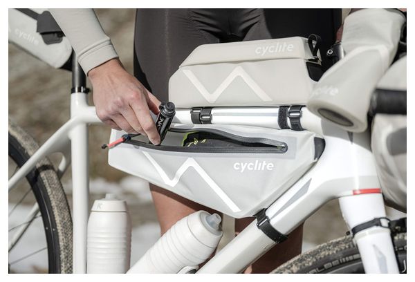 Borsa da telaio Cyclite media / 02 | 2,8 L | Grigio chiaro
