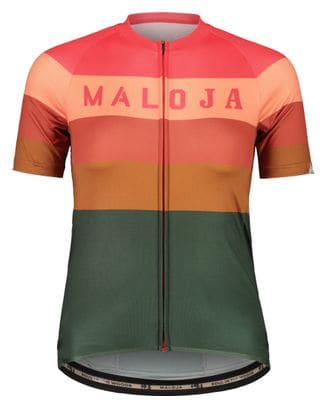 Maloja MadrisaM Damestrui met korte mouwen Groen/Roze/Oranje