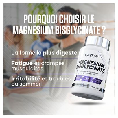 Magnesium Bisglycinate (90 Caps) - Superset Nutrition - Magnésium