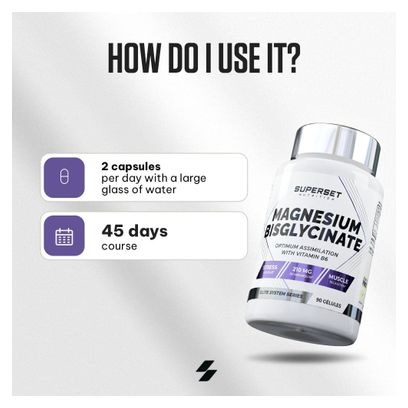 Magnesium Bisglycinate (90 Caps) - Superset Nutrition - Magnésium