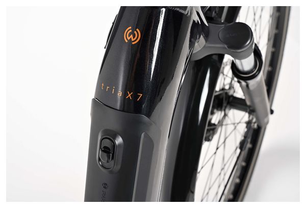 Bicicleta eléctrica urbana Winora Tria X7 Low Shimano Altus 7V 500 Wh 700 mm Negro
