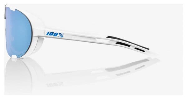 100% Westcraft Soft Tact White Sunglasses - Blue Mirrored Lenses
