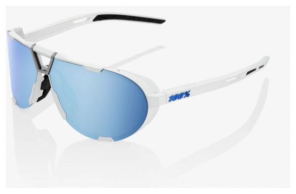 Lunettes de Soleil 100% Westcraft Soft Tact Blanc - Verres Miroir Bleu