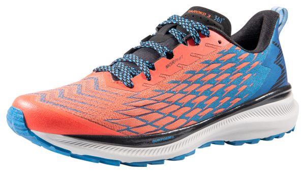 Chaussures de trail 361-Taroko 3 Blaze/Mykonos Blue