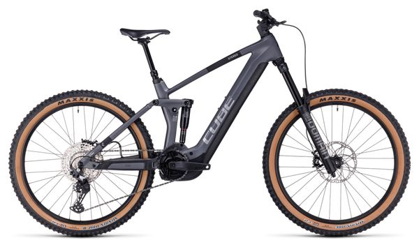 Cube Stereo Hybrid 160 HPC Race 750 27.5 Electric Full Suspension MTB Shimano Deore 12S 750 Wh 27.5'' Grijs Metaal 2023