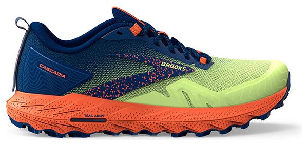 Brooks Cascadia 17 Herenschoenen Trail Groen Blauw Rood