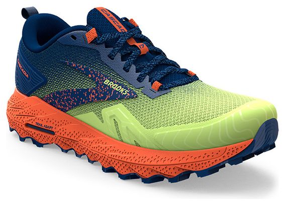 Brooks Cascadia 17 Herenschoenen Trail Groen Blauw Rood